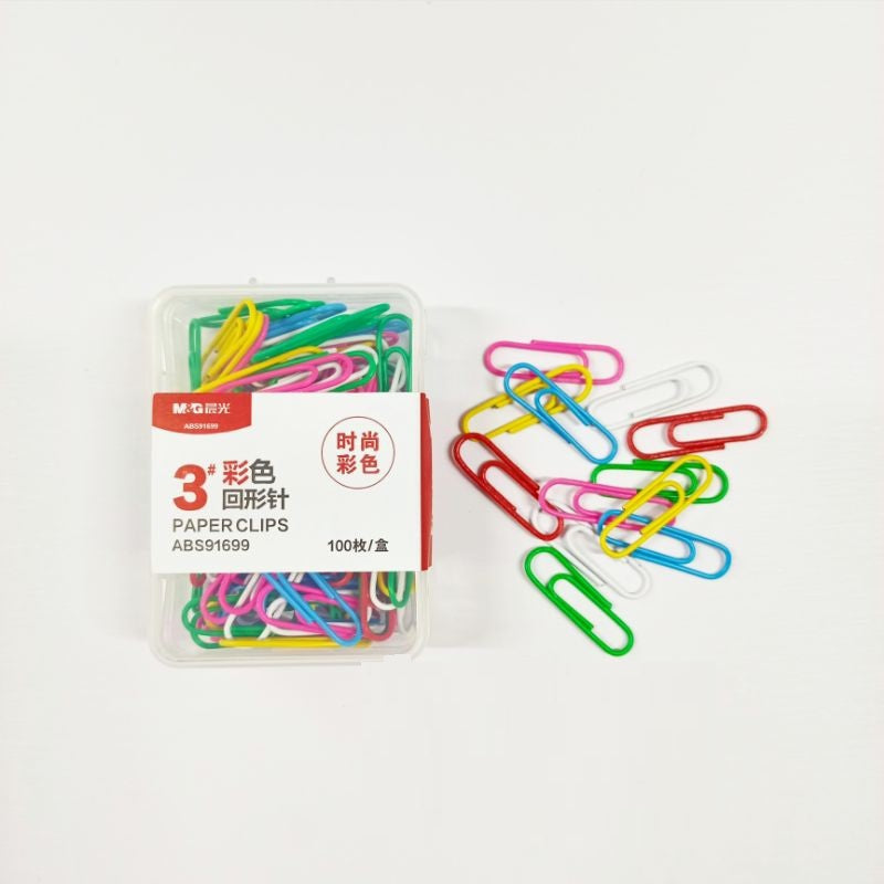 M&G Colorful Paper Clip 3# 100pcs