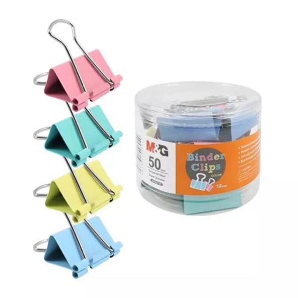 M&G 50Mm Colorful Binder Clip 12Pcs