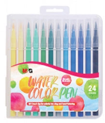 M&G Soft Brush Water Color Pen Washable 24 Colors EN