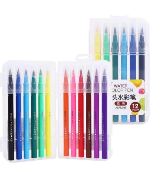 M&G Soft Brush Water Color Pen Washable 12 colors CN