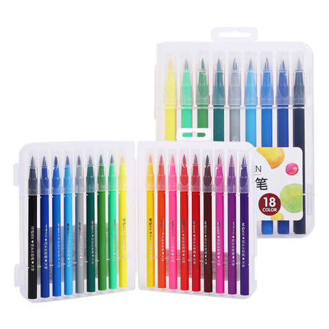 M&G Soft Brush Water Color Pen Washable 18 colors CN