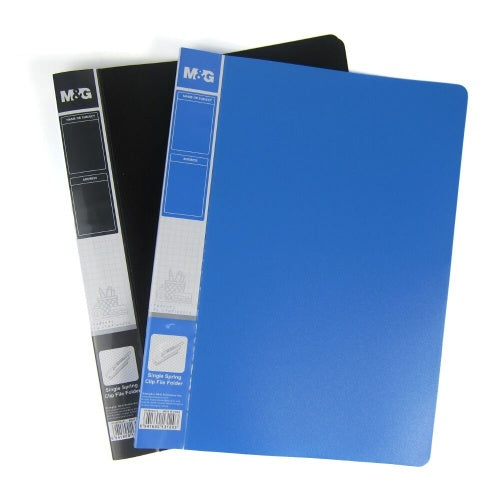 M&G A4 Economic Single Clip File Folder Blue