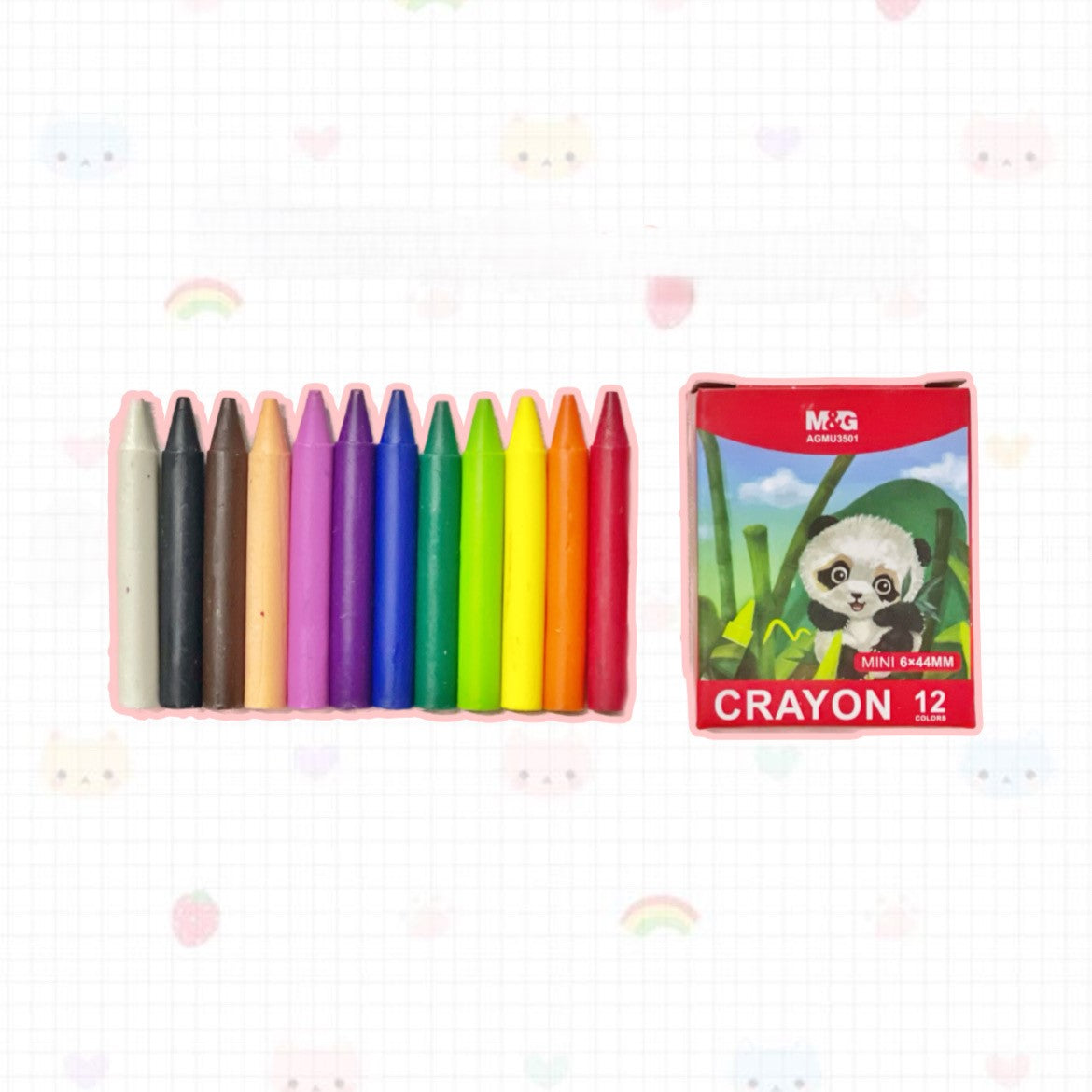 M&G Crayon Mini Round 12 Colors