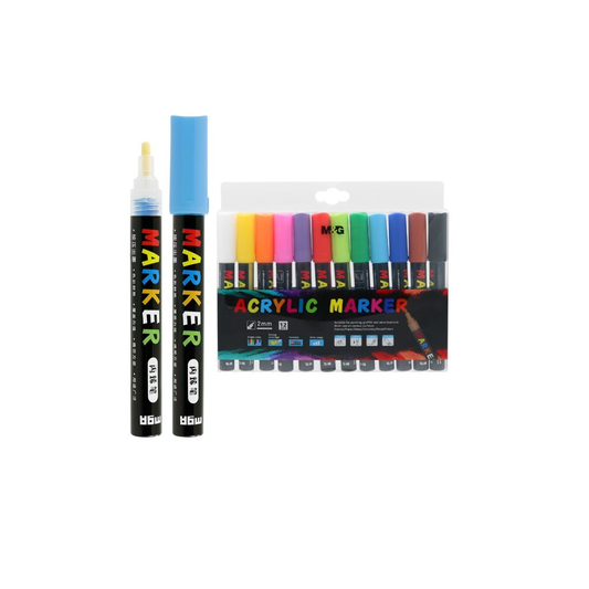 M&G Acrylic Marker Set 12 Colors