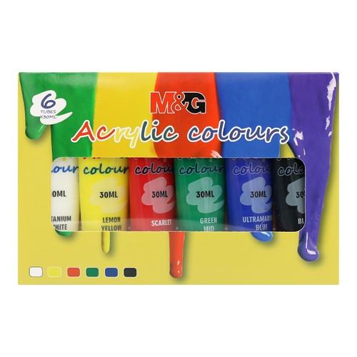 M&G Acrylic Paint Set Of  6C-30Ml