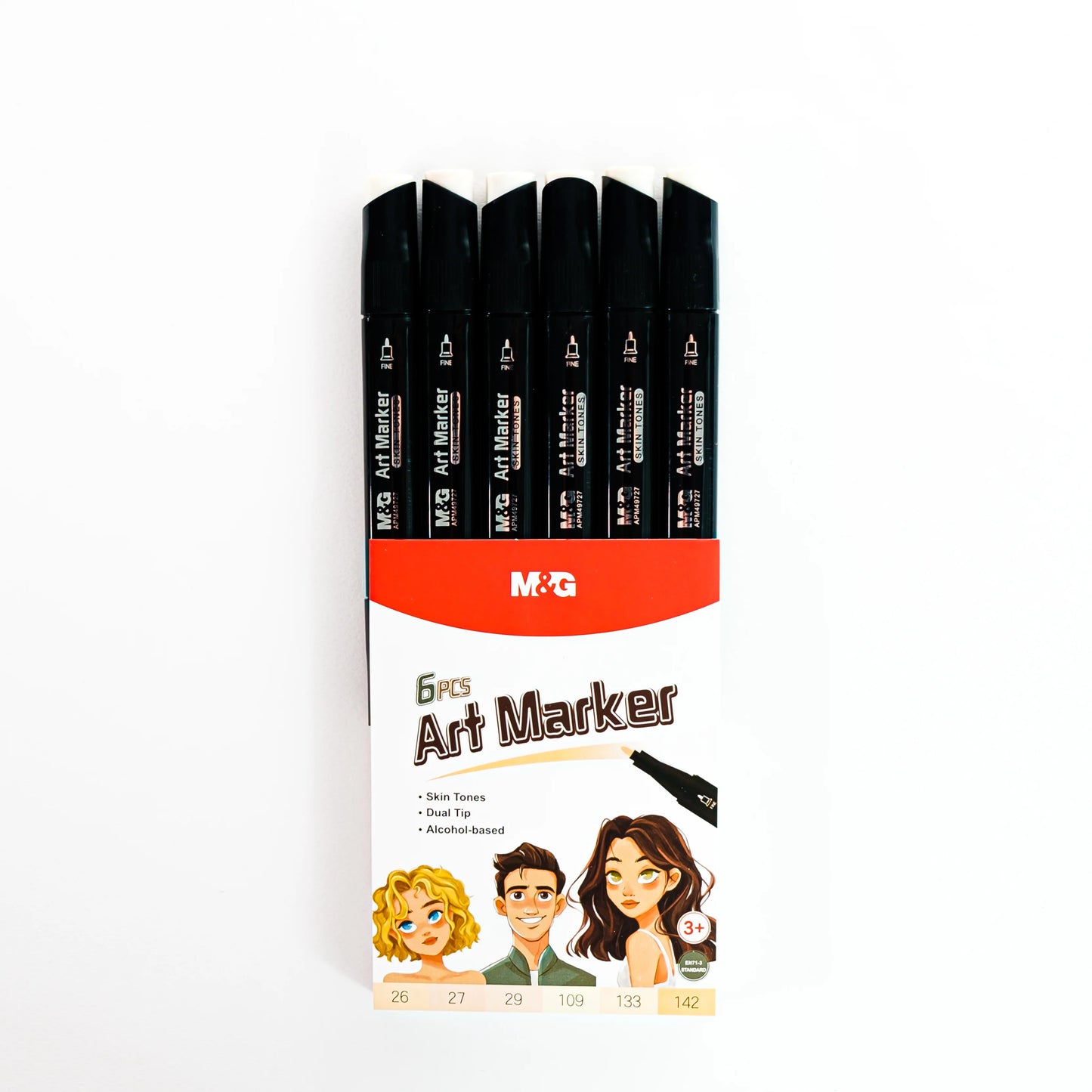 M&G Skin Tone Marker 6C Set Dual Tip