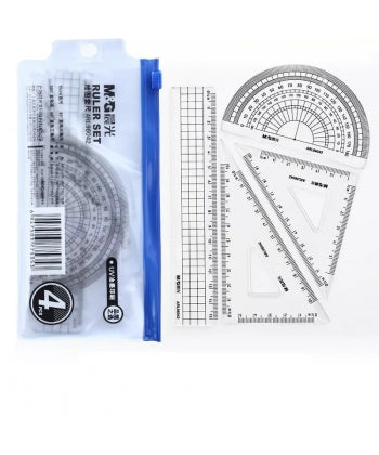 M&G Plastic Ruler Set 4pcs