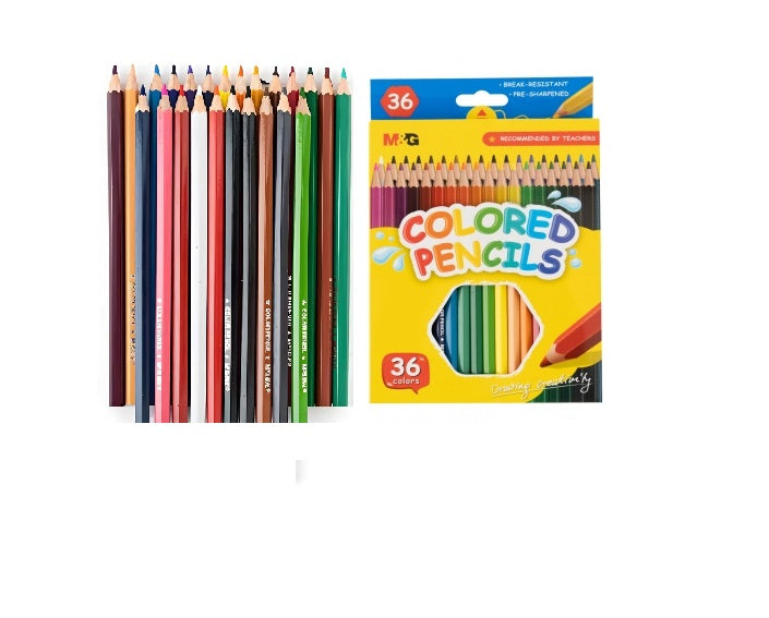 M&G Color Pencil 36 Colors Flat Box Package