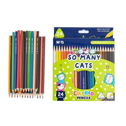 M&G SMC  Triangle Color Pencil  24 Colors