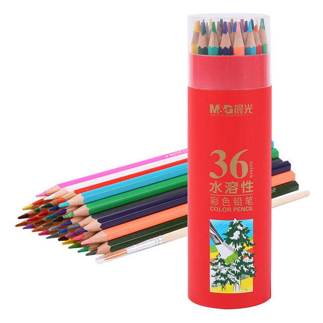 M&G Red Tube Watercolor Colored Pencil 36 colors