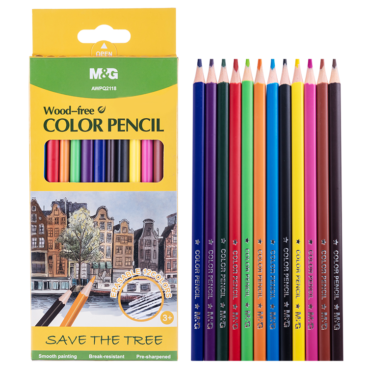 M&G Color Pencil Woodfree 12 Color