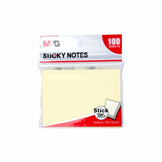 M&G Sticky Notes 100 Sheets Yellow Color 76X102Mm