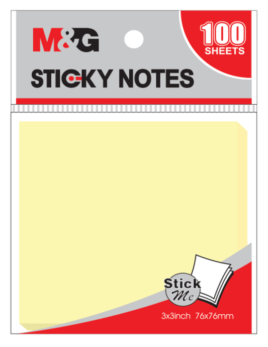 M&G Sticky Notes 100 Sheets Yellow Color 76X76Mm