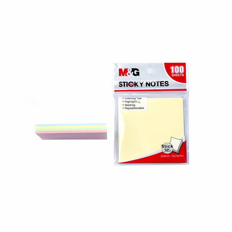 M&G Colorful Sticky Notes 100 Sheets 4C 76X76Mm